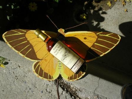 schmetterling mit flasche